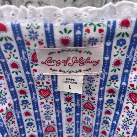 Lanz of Salzburg Flannel Nightgown NWT L  Cotton - Picture 3 of 5